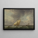 A schooner in a strong wind - Charles Brooking — framed artwork on a wall