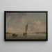 a light breeze smacking under a veil on a river - Charles Brooking — framed artwork on a wall