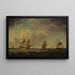 an English flagship under sail easy by a moderate breeze - Charles Brooking — framed artwork on a wall