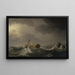 Shipwreck on a Rocky Coast - Charles Brooking — framed artwork on a wall