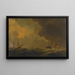 Ships in a Storm - Charles Brooking — framed artwork on a wall