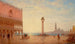 Vue de la Piazza San Marco Venise - Charles Clement Calderon — artwork view
