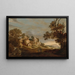 Landschaft mit der Reise nach Emmaus - Charles Cornelisz de Hooch — gerahmtes Bild an der Wand