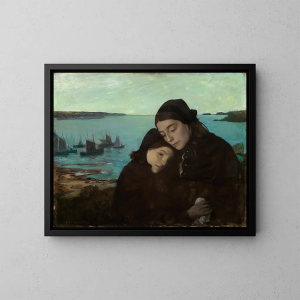 Trauer - Charles Cottet — gerahmtes Bild an der Wand