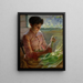 Décortiquer le maïs - Charles Courtney Curran — quadro incorniciato alla parete