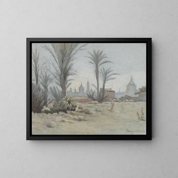 Ansicht von Palermo - Charles Damour — gerahmtes Bild an der Wand