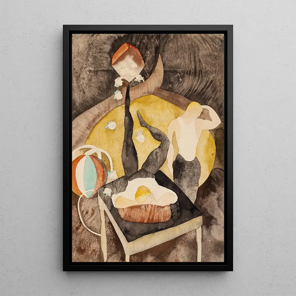 Reproduktion des Gemäldes En vaudeville, deux acrobates jongleurs - Charles Demuth