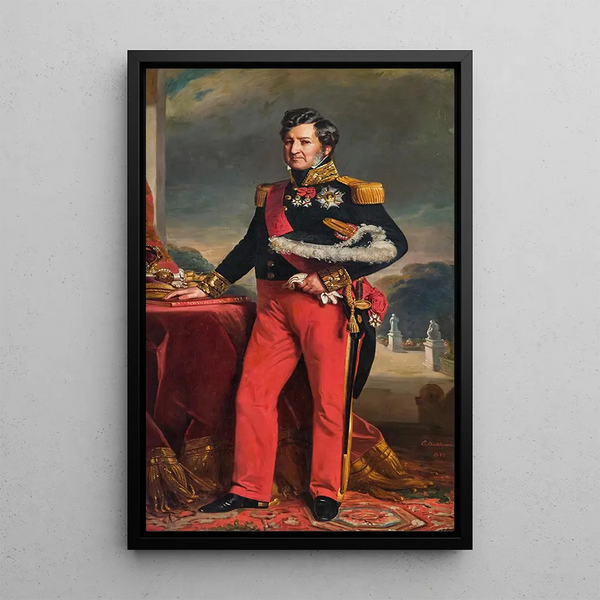 Portrait des Königs von Frankreich Louis-Philippe d'Orléans Paris 1773-1850 Clermont House Angleterre - Charles Édouard Boutibonne — gerahmtes Bild an der Wand