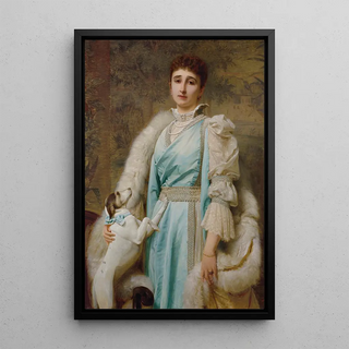 Charles Edward Perugini - Portrait of a Lady in an Aquamarine Dress.webp