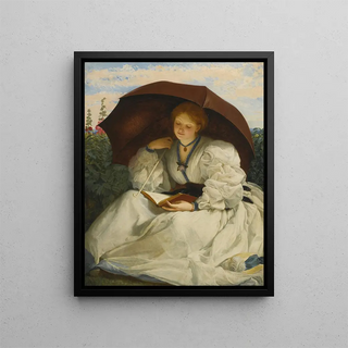 Charles Edward Perugini - Reading On A Sunny Afternoon.webp