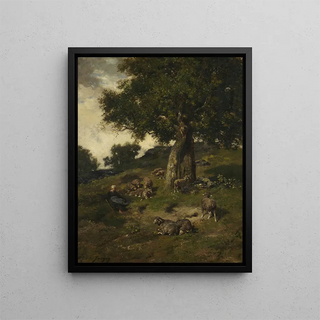 Charles Emile Jacque - Shepherdess and Sheep.webp