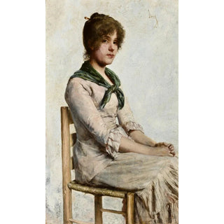 Charles Frederick Ulrich - Portrait Of A Young Woman.webp