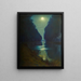 Kanal von Chelles Mondschein - Charles Guilloux — gerahmtes Bild an der Wand