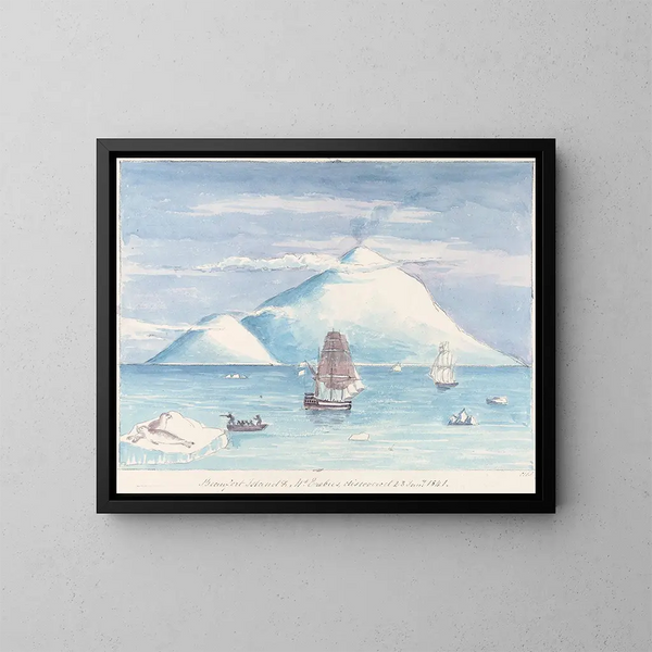 Île Beaufort, mont Érebus - Charles Hamilton Smith — quadro incorniciato alla parete