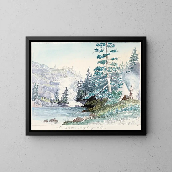 Cascate Beverley all'estuario del fiume Hoar Frost - Charles Hamilton Smith — quadro incorniciato alla parete