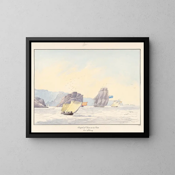 Cappella di San Juan de la Peña, Costa di Biscaglia - Charles Hamilton Smith — quadro incorniciato alla parete