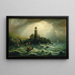 Ansicht auf das Meer vom Leuchtturm Cape Poge - Charles Hubbard — gerahmtes Bild an der Wand
