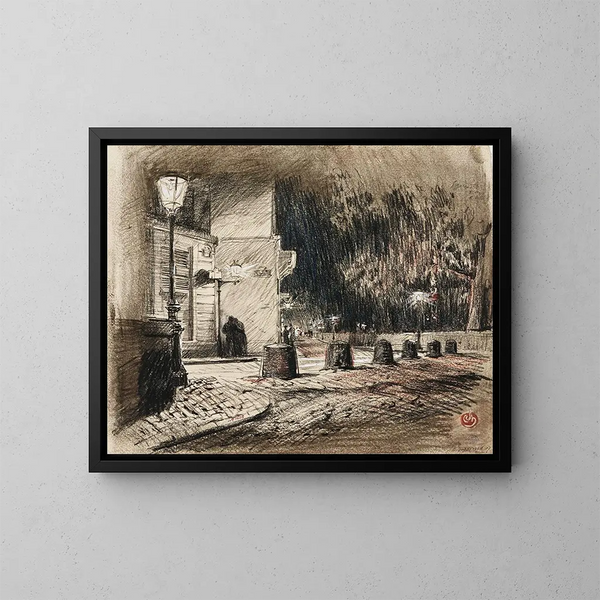 Ein Ecken von Montmartre - Charles Jouas — gerahmtes Bild an der Wand
