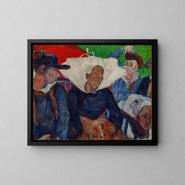 Aller au marché en Bretagne - Charles Laval — gerahmtes Bild an der Wand