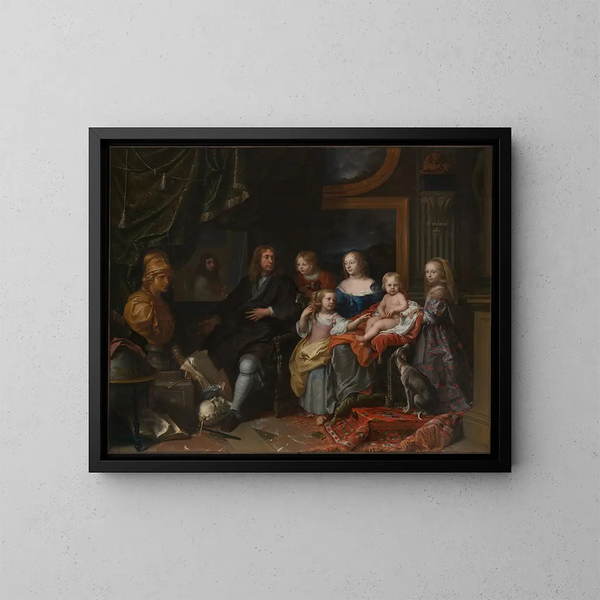 Everhard Jabach und seine Familie - Charles Le Brun — gerahmtes Bild an der Wand