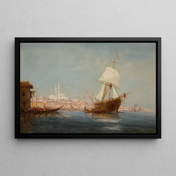 Charles Malfroy - Caique et voilier sur le Bosphore.webp