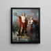 Apollon Gott des Lichts Redegewandtheit Poesie und Schöne Künste Mit Urania Muse der Astronomie - Charles Meynier — gerahmtes Bild an der Wand