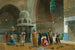 Gebet in der Moschee des Sultans Hassan in Kairo - Charles Robertson — Ansicht des Kunstwerks