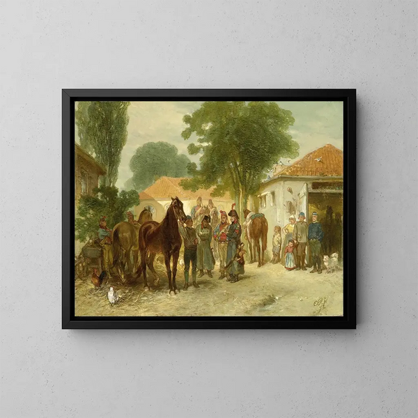 De requisition - Charles Rochussen — gerahmtes Bild an der Wand
