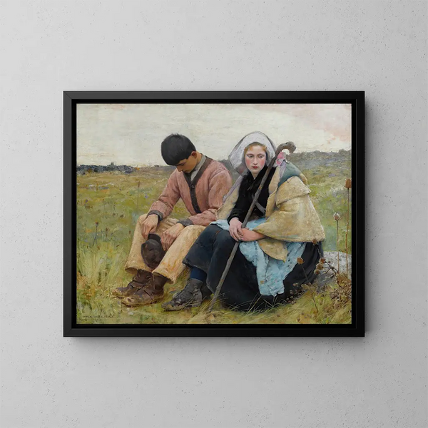 Auvers-sur-Oise - Charles Sprague Pearce — gerahmtes Bild an der Wand