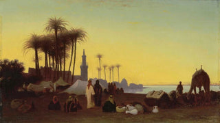 Charles Thodore Frre - Crpuscule Vue Prise Djergeh.webp