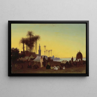 Charles Thodore Frre - Crpuscule Vue Prise Djergeh.webp
