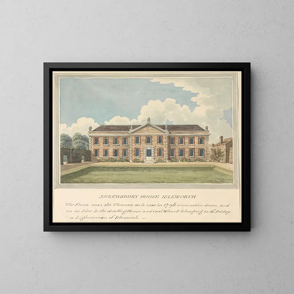 Haus von Shrewsbury, Isleworth, Middlesex - Charles Tomkins — gerahmtes Bild an der Wand