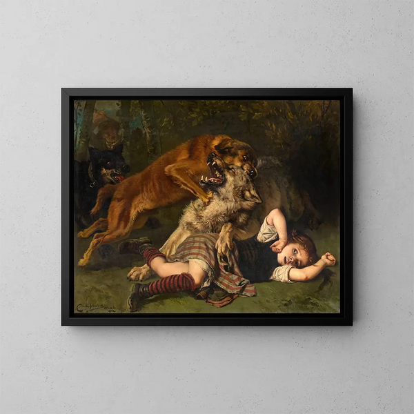Aiuto nel tempo - Charles Verlat — quadro incorniciato alla parete