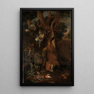 Charles William Hamilton - Jagdstilleben mit Fuchs und Rebhuhn.webp