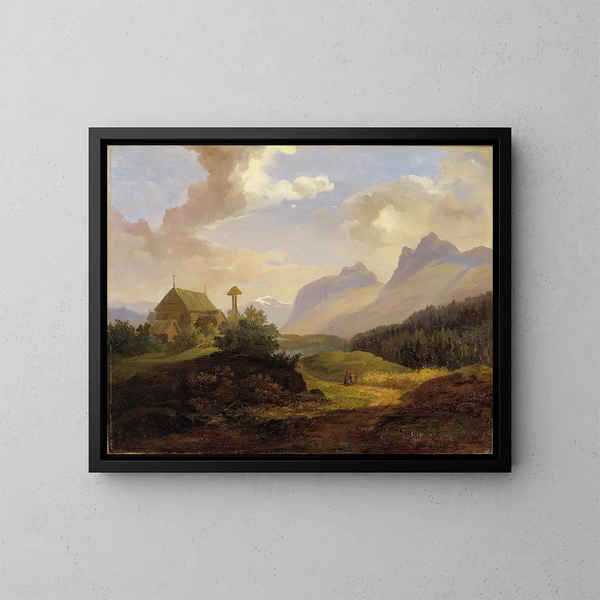 Landschaft von Kvikkjokk - Karl XV. von Schweden — gerahmtes Bild an der Wand