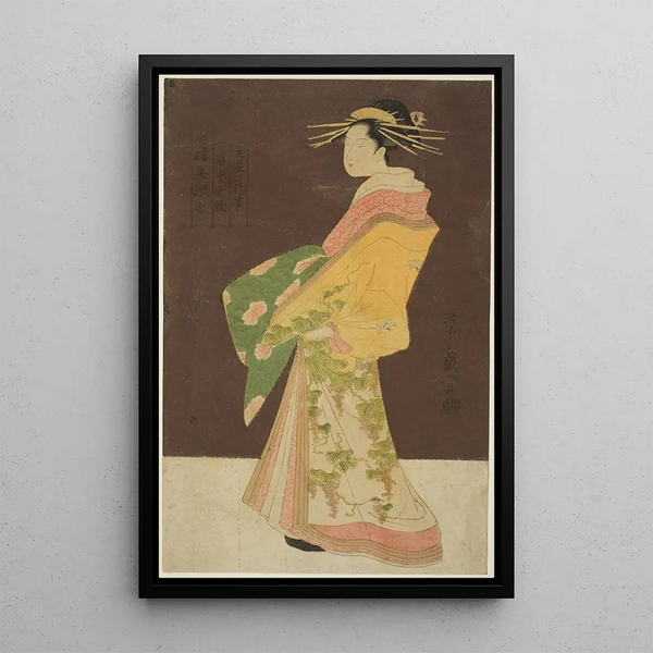 Chbunsai Eishi - A Selection of Beauty from the Pleasure Quarters Seiro bisen awase Hanamurasaki of the Tamaya in Procession Tamaya Hanamurasaki dochu no zu.webp