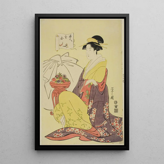 Chbunsai Eishi - Hotei from the series Comparison of the Treasures of the Gods of Good Fortune Fukujin takara awase.webp
