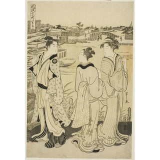 Chbunsai Eishi - Ono no Komachi at Seki Temple from the series The Fashionable Seven Komachi Furyu nana Komachi.webp