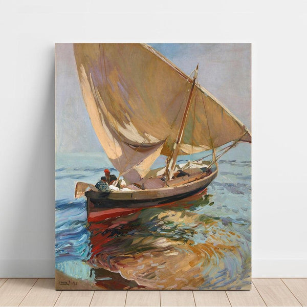 Riproduzione del dipinto Chemin de la pêche, Valence - Joaquín Sorolla