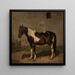 Pferd mit der Scheune im Hintergrund - Jzef Brodowski — gerahmtes Bild an der Wand