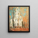 Kirche in Old Lyme, Connecticut - Childe Hassam — gerahmtes Bild an der Wand