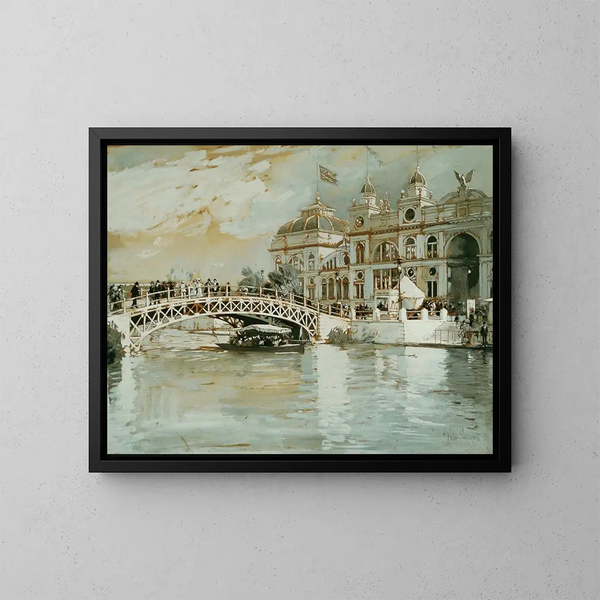 Ausstellung in Chicago - Childe Hassam — gerahmtes Bild an der Wand