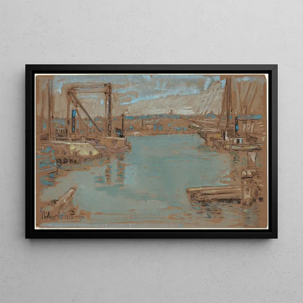 Childe Hassam - North River Dock New York.webp