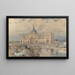 Le Spectatorium MacKaye mit dem Pavillon von Iowa im Vordergrund Kolonialausstellung - Childe Hassam — gerahmtes Bild an der Wand