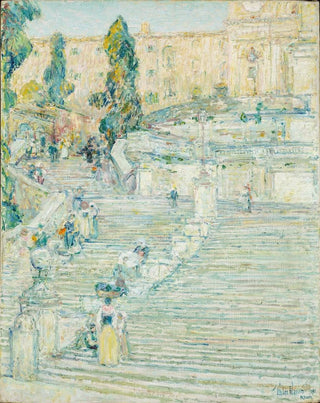 Childe Hassam - The Spanish Stairs Rome.webp