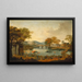 Prozession in der Nähe eines Sees - Chinesische Qing-Dynastie — gerahmtes Bild an der Wand