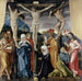 Christ Crucified with the Saints Thieves and a Female Donor - Hans Baldung — displayed in an interior