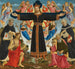 Cristo sulla Croce con i Santi Vincent Ferrer, Giovanni Battista, Marco e Antonino - Maestro dell'Epifania di Fiesole — vista dell’opera