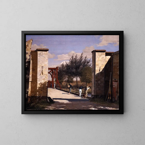 La porta nord della cittadella - Christen Købke — quadro incorniciato alla parete