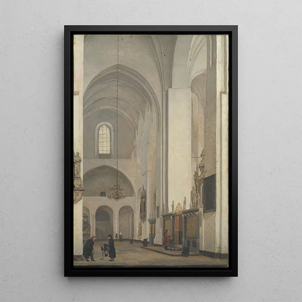 Riproduzione del dipinto Il transetto della cattedrale di Aarhus - Christen Købke